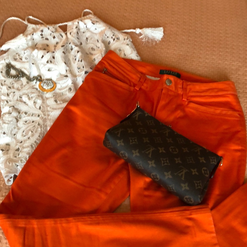Ralph Lauren size 4 orange pants